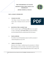 ATC Joining Instructions For Students Selected by TAMISEMI - 2023/2024 Academic Year