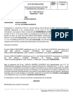 Acta Acuerdo de Alimentos