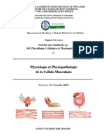 Support de Cours Physiologie Et Physiopathologie de La Cellule Musculaire ABED Nousseiba