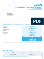 Anz Access Advantage Statement: Welcome To Your Anz Account at A Glance