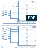 VAULTS OF VAARN Character Sheet - Color - A4