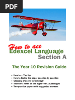 Y10 English Language Revision Pack