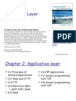 Application Layer: A Note On The Use of These PPT Slides