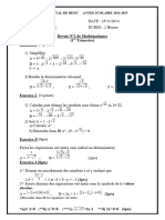 Devoir N°2 MATHS