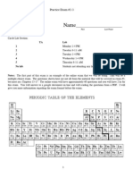 Chem 432 Practice Exam #2 - 3 Spring 2020