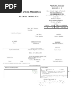 Estados: Unidos Mexicanos Acta de Defunci6n