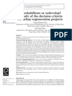 To Rehabilitate or Redevelop? A Study of The Decision Criteria For Urban Regeneration Projects