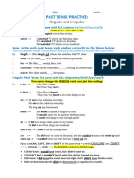 Past Tense Practice:: Regular and Irregular