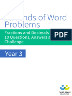 All Kinds of Word Problems On Fractions and Decimals - Year 3