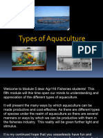 Types of Aquaculture