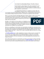 Cover Letter For Internship in Finance PDF