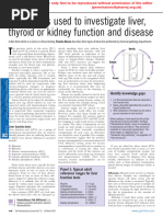 LFTS, Thyroid and Renal Function Tests