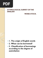 Etymological Survey Lecture 12