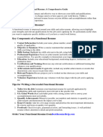 How To Write A Functional Resume