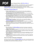 Emergency Management Resume