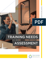 Training Needs Assessment Certificate Brochure