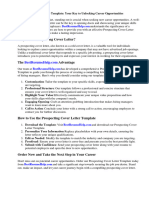 Prospecting Cover Letter Template