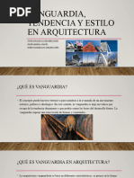 Vanguardia, Tendencia y Estilo en Arquitectura