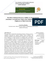 The Effect of Human Resources Abilities On Entrepreneurial Orientation: An Exploratory Study of The Opinions of A Sample of Employees at Tikrit University