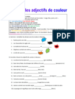 Accord Des Adjectifs de Couleur Feuille Dexercices Fiche Pedagogique - 135236