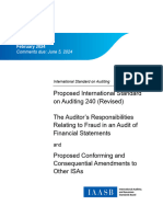 IAASB Exposure Draft Proposed ISA 240 Revised Fraud