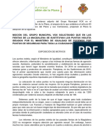 Moción de Vox Contra Los Puntos Violeta en El Ayuntamiento de Castellón