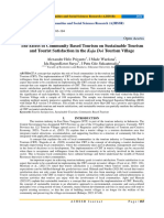 The Effect of Community Based Tourism On Sustainable Tourism and Tourist Satisfaction in The Koja Doi Tourism Village