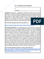 FICHA DEBATE BACHILLERATO Inteligencia Artificial y Nueva Leyes Educativas