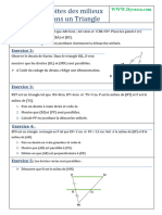 Droites Des Milieux Dans Un Triangle Serie Dexercices 1 Word