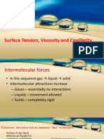 Surface Tension Viscosity and Capillarity