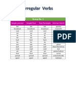 Group No. 1: Simple Present Simple Past Past Participle