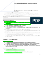 3e - Questions D'étude de La Ferme Des Animaux de George ORWELL