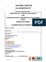 Final Tender Document Dresden Village Access Road