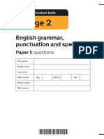 2023 Key Stage 2 English Grammar Punctuation and Spelling Paper 1 Questions