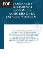 Desarrollo y Crecimiento Económico Como Ejes de La Estabilidad Social Presentation