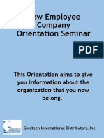 New Employee Company Orientation Seminar 2022