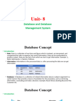 Unit - 8 Database and Database Management System