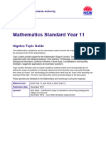 Mathematics Standard Year 11 Topic Guide Algebra