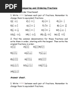 Comparing and Ordering Fractions 5