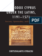 Chrysovalantis Kyriacou Orthodox Cyprus Under The Latins 1191 1571 Rowman Littlefield Publishing