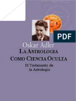 LA ASTROLOGÍA COMO CIENCIA OCULTA - OSKAR ADLER (Kier 1998) (Adler - Testamento - t1)