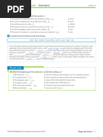 Shape The Future 1 - Vocabulary Practice Standard - Unit 5 - Without Answers