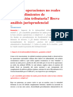 Sunat y Operaciones No Reales en Procedimientos de Fiscalización Tributaria