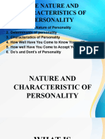 The Nature and Characteristics of Personality