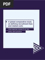 ILO - A Global Comparative Study On Defining Recruitment Fees and Related Costs - Interregional Research On Law, Policy and Practice