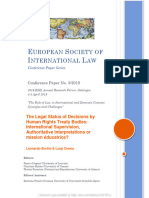 The Legal Status of Decisions by Human R