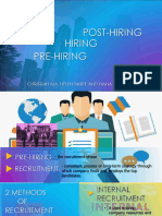 Unit 3 Pre - Hiring, Hiring, Post - Hiring