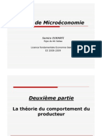 Micro - La Théorie Du Comportement Du Producteur