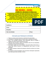 Resolução - (032 98482 - 3236) - M.A.P.A - Unicesumar - Mentalidade Criativa e Empreendedora - 51 - 2024