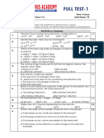 Chemistry Class 11 Full Test-1